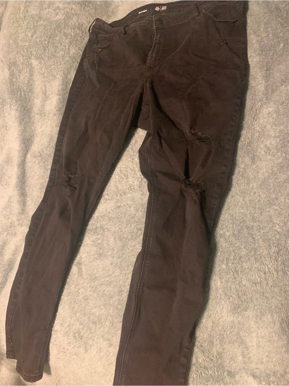 Old Navy Women’s Skinny Jeans - Dark Brown Distressed
